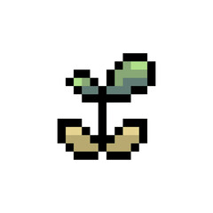 sprout plant retro pixel art