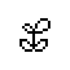 sprout plant retro pixel art