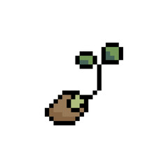 sprout plant retro pixel art