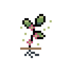 sprout plant retro pixel art