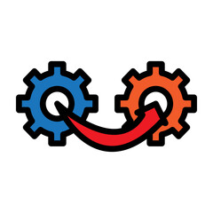 AI Integration Vector Filled Icon Design