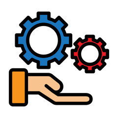 Assistant Settings Vector Filled Icon Design