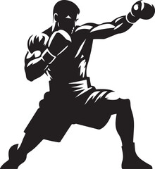 Boxing Fighter Silhouette Bundle | Vector Punching & Training Poses"