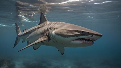 Obraz premium shark near the shore