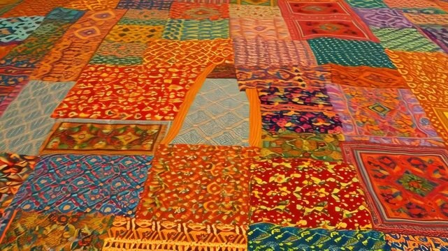 Digital patterns gathered together on a single surface.