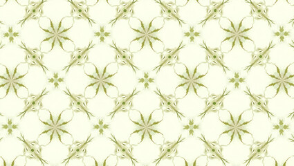 Fototapeta premium Antique Fern Sketches and Muted Green Tones: Vintage Seamless Tile Pattern for Classic Libraries in Simple Flat Vector Illustration Style