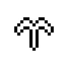 Fototapeta premium sprout plant retro pixel art