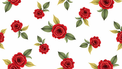Vibrant Tropical Rose Seamless Tile Pattern for Sunny Lounges