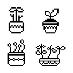 sprout plant retro pixel art