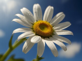 Obraz premium daisy on blue background