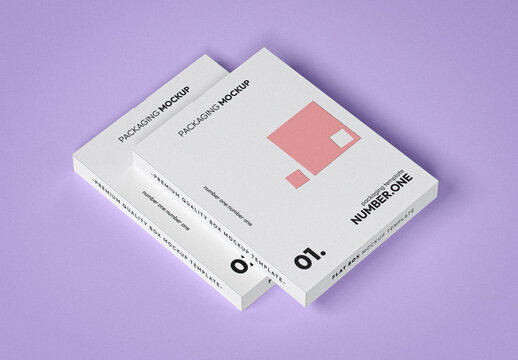 Large Flat Box Mockup