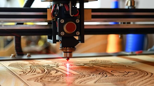 Pr&auml;zise Lasergravur auf einer Holzplatte