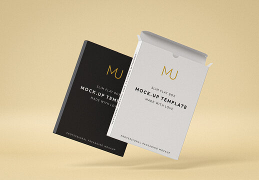 Floating Boxes Mockup