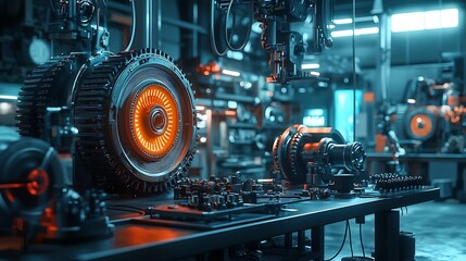 Futuristic Machine Parts  Industrial Technology   Engineering