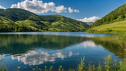 Fototapeta premium lake in mountains