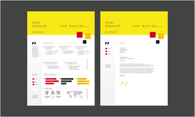 Resume and Cover Letter Template, Minimalist resume cv template, Cv professional jobs resumes
