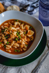 homemade meal recipe for beans with cuttlefish