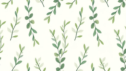 Vibrant Green Eucalyptus Seamless Tile Pattern for Eclectic Spaces