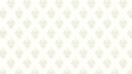 Fototapeta premium Elegant Textured Embroidered Clover Seamless Pattern: Classic Flat Design for Traditional and Sophisticated Aesthetics in Smart Business Vector Illustrations