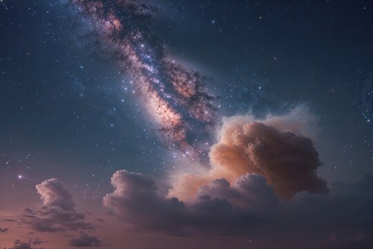 Stunning Cosmic View of M83 and M84 with Ethereal Intergalactic Dust Cloud at Dusk