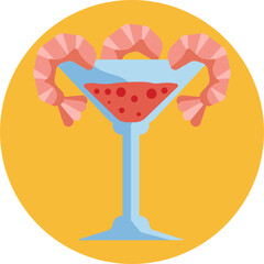 Shrimp cocktail served with a dirty martini-inspired twist.