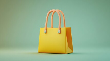 a cartoon shopping bag icon