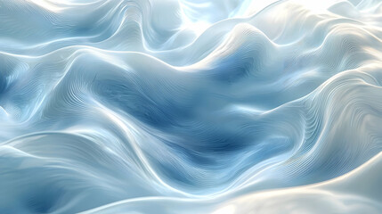 Obraz premium Abstract Blue and White Wavy Background