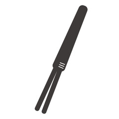 ピンセットのシルエットイラスト：科学実験のベクター素材 - Tweezers Silhouette Illustration: Scientific Experiment Vector Material