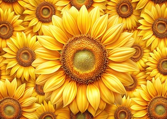 Sunflower Pattern Background for Branding