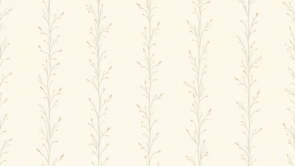 Fototapeta premium Scandinavian Seamless Tile Pattern: Minimalist Tendrils in Neutral Tones
