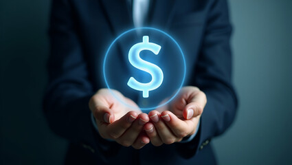 Holographic Profit Optimization Icon: Financial Management Insights