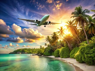 Tropical Vacation Airplane Adventure
