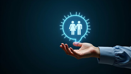 Empathy in Communication: Holographic Symbol Held in Minimalist Space