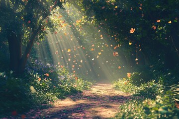 Fototapeta premium sunlight in the forest