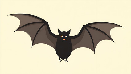 Flat Vector Illustration of a Cute Bat: Perfect for Designers Creating Banners, Web Pages, Cards, and Storytelling Concepts in Creative Projects with a Smart Business Tone