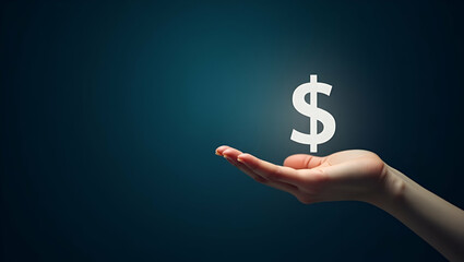 Holographic Profit Scalability Icon: Financial Management Concept