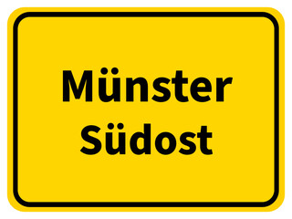 Illustration eines Stadteingangsschildes von Südot, einem Stadtteil der Stadt Münster