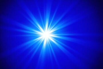 Fototapeta premium blue star burst with a bright light in the middle