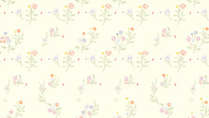 Light Spring Butterflies & Floral Accents: Seamless Tile Pattern for Nature-Inspired Home Decor