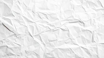 Fototapeta premium White Crinkled Paper Background Textured Wrinkled Surface for Graphic and Artistic Design