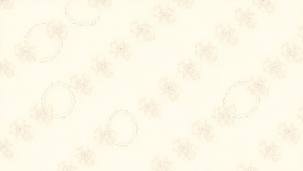 Flat Create a seamless pattern combining vintage oval frames with delicate floral accents in pastel shades concept as Develop a repeating design that merges classic oval frames with soft floral elemen