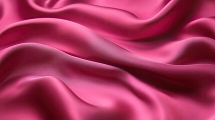 Fototapeta premium Closeup of Draped Pink Silk Fabric Showing Soft Texture and Waves