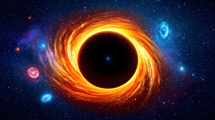 Supermassive black hole accretion disk cosmic space background; science, astronomy, education