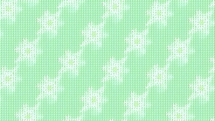 Frosty Snowflake and Christmas Tree Seamless Tile Pattern: Festive Green and White Holiday Decor Design with Empty Space for Customization in Photo Stock