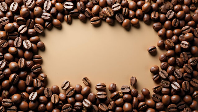 Coffee quotes typography border with copy space for International Coffee Day social graphics concept as Typography based coffee quotes forming a border with copy space for International Coffee Day soc