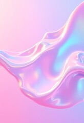 Delicate waves of shimmering texture dance in a serene environment, captivating with soft reflections of white and pink, evoking a sense of calm and beauty Generative AI