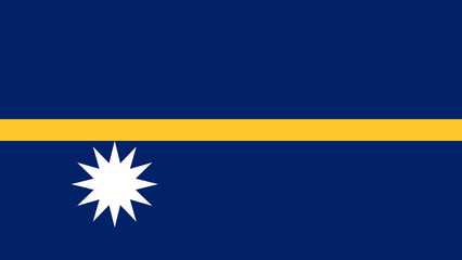 Flag of Nauru featuring distinct colors and design elements symbolizing the nation's identity and heritage
