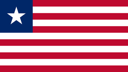 Flag of Liberia waving proudly in a clear sky during a national celebration