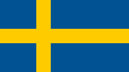 Obraz premium Flag of Sweden with vibrant blue and yellow colors displayed prominently against a simple background in a clear layout
