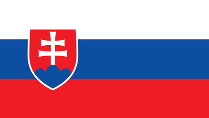 Fototapeta premium Flag representation combining unique elements of Slovakia and Russia with clear colors and symbols